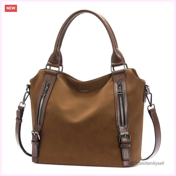 Large Hobo Bag Tote Handbag Adjustable Strap Multiple Pockets Water Repellent